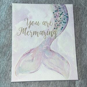 You are Mermazing mermaid canvas wall decor girls room decoration little girls